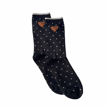 Bamboo Socks - Black Polka Dots