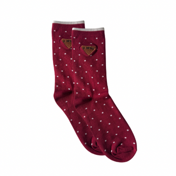 Bamboo Socks - Red Polka Dots