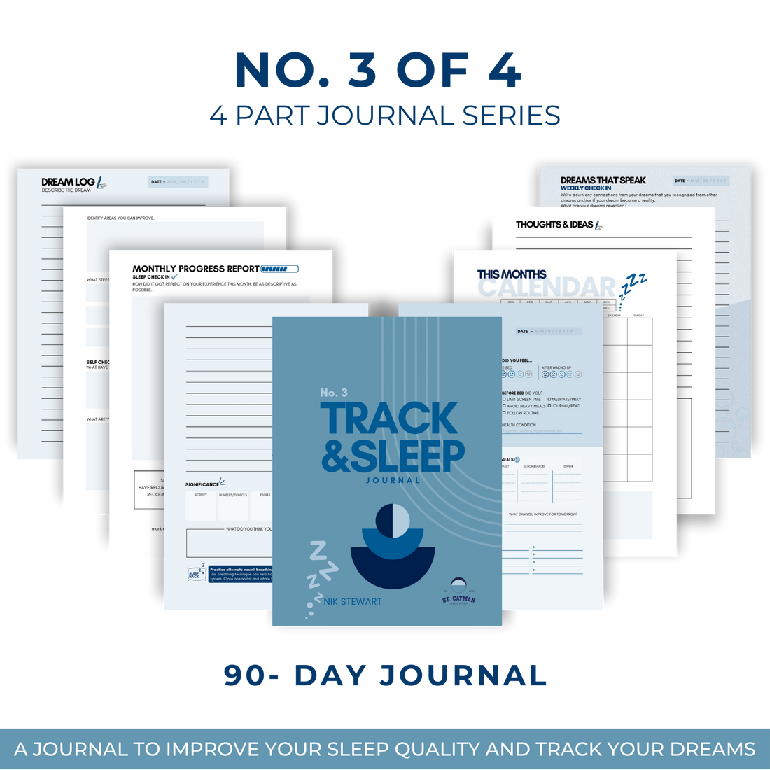 Track and Sleep No.3: A Journal to Improve Your Sleep Quality and  Track Your Dreams