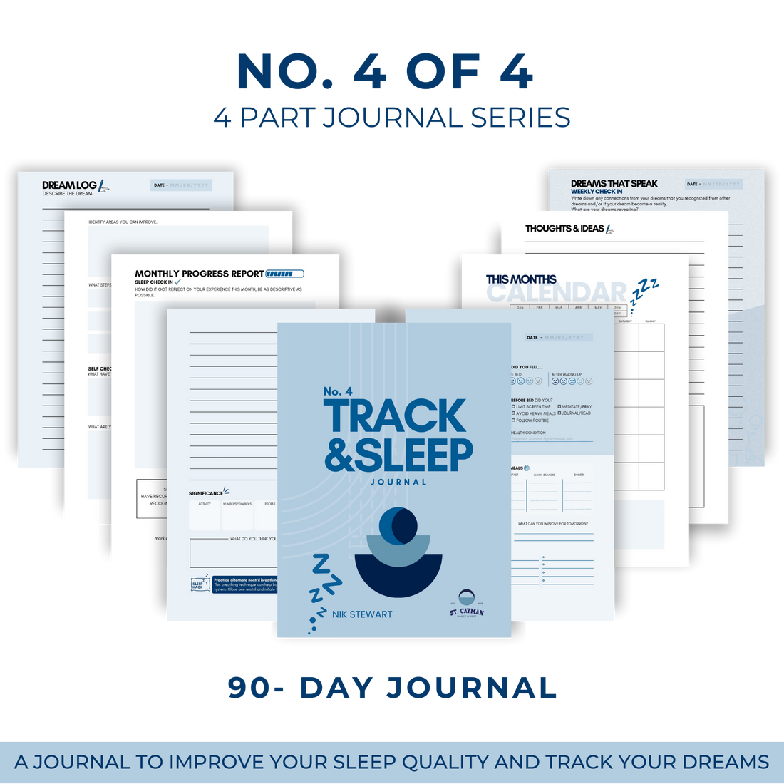 Track and Sleep No.4: A Journal to Improve Your Sleep Quality and  Track Your Dreams